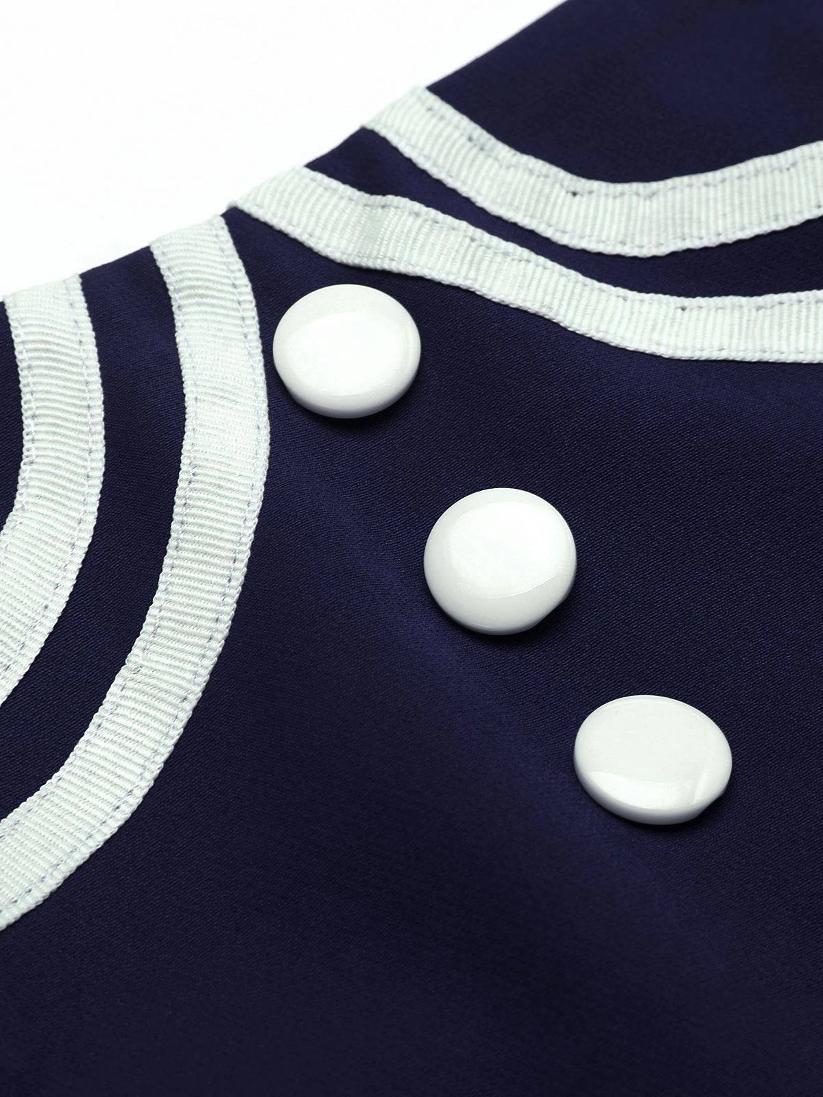 1950s Halter Navy Swing Dress 5 1950s Halter Navy Swing Dress - Image 3