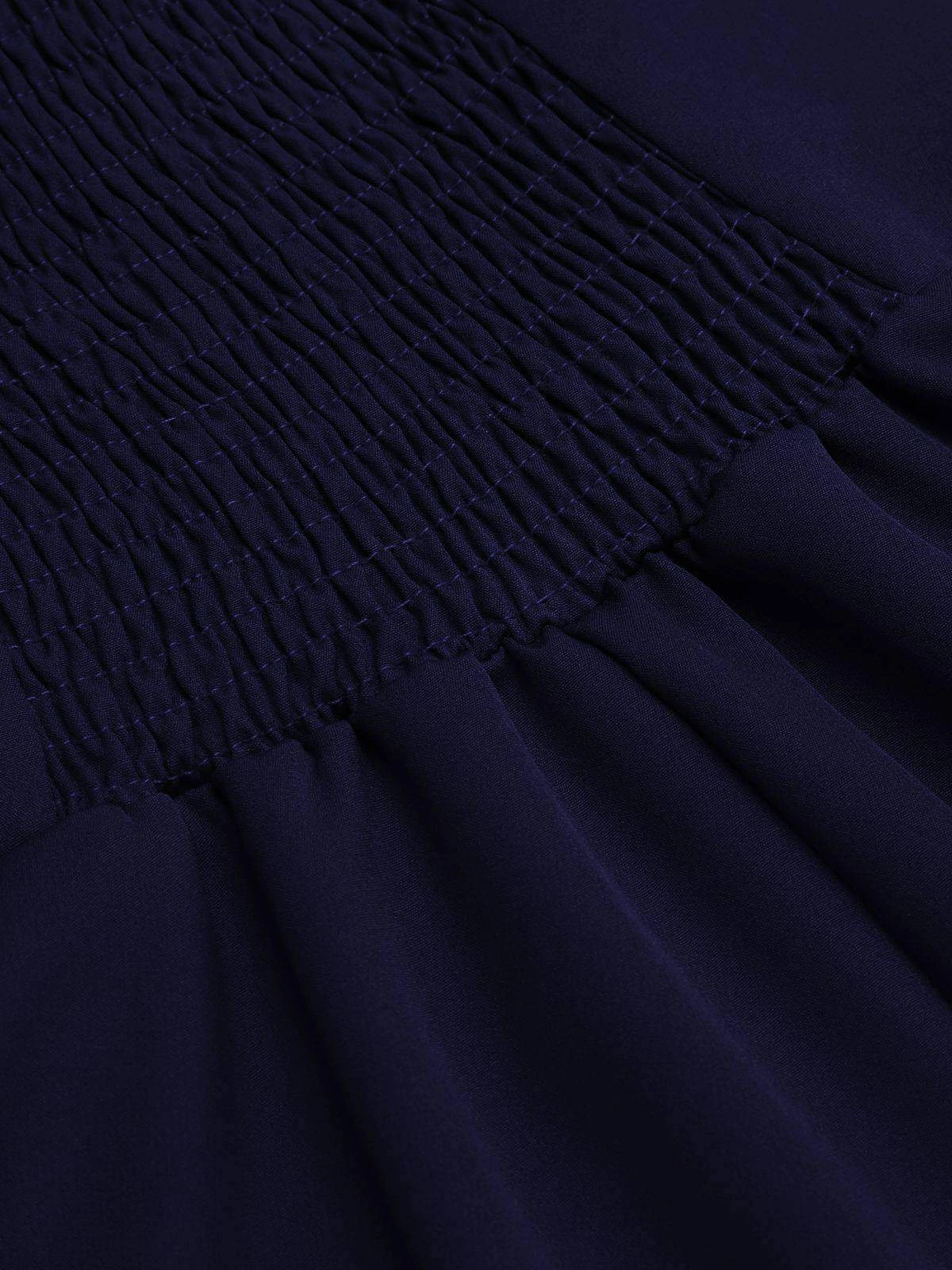 1950s Halter Navy Swing Dress 6 1950s Halter Navy Swing Dress - Image 4