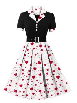 [Plus Size] 1950s Color Block Polka Dots Lapel Dress -Retro Pulse Shop 5 ed6f8c2e 348b 407f be04 528c21f8e4df