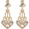 Gold 1920s Hollow Out Dangle Earrings -Retro Pulse Shop 6