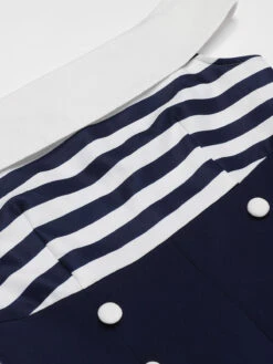 Navy Blue 1950s Patchwork Off-shoulder Striped Romper -Retro Pulse Shop 6 8d522de2 4c03 41ca b118 06f7d8bfcb5b