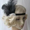 Black 1920s Feather Flapper Headband 2 Black 1920s Feather Flapper Headband -Retro Pulse Shop 7
