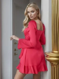 1960s High Waist Bishop Sleeve Solid Dress -Retro Pulse Shop 7 d5d9d8cd 7786 4014 b2d8 5854fb2b5f80