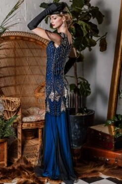[Clearance] 1920s Sequined Maxi Flapper Dress -Retro Pulse Shop ALEX6415 0dffc71f 6278 43a1 a601 e8502df0ca30