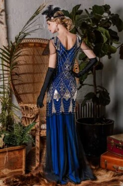 [Clearance] 1920s Sequined Maxi Flapper Dress -Retro Pulse Shop ALEX6423 2e2d1563 9e45 4357 959e 33122fe85221