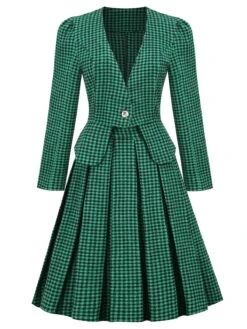 2PCS Black Retro Plaid Blazer & Panel Skirt 27 2PCS Black Retro Plaid Blazer & Panel Skirt -Retro Pulse Shop CBV180380 G 1 d056f03e 389c 4207 ba2b 6faed8d2778e