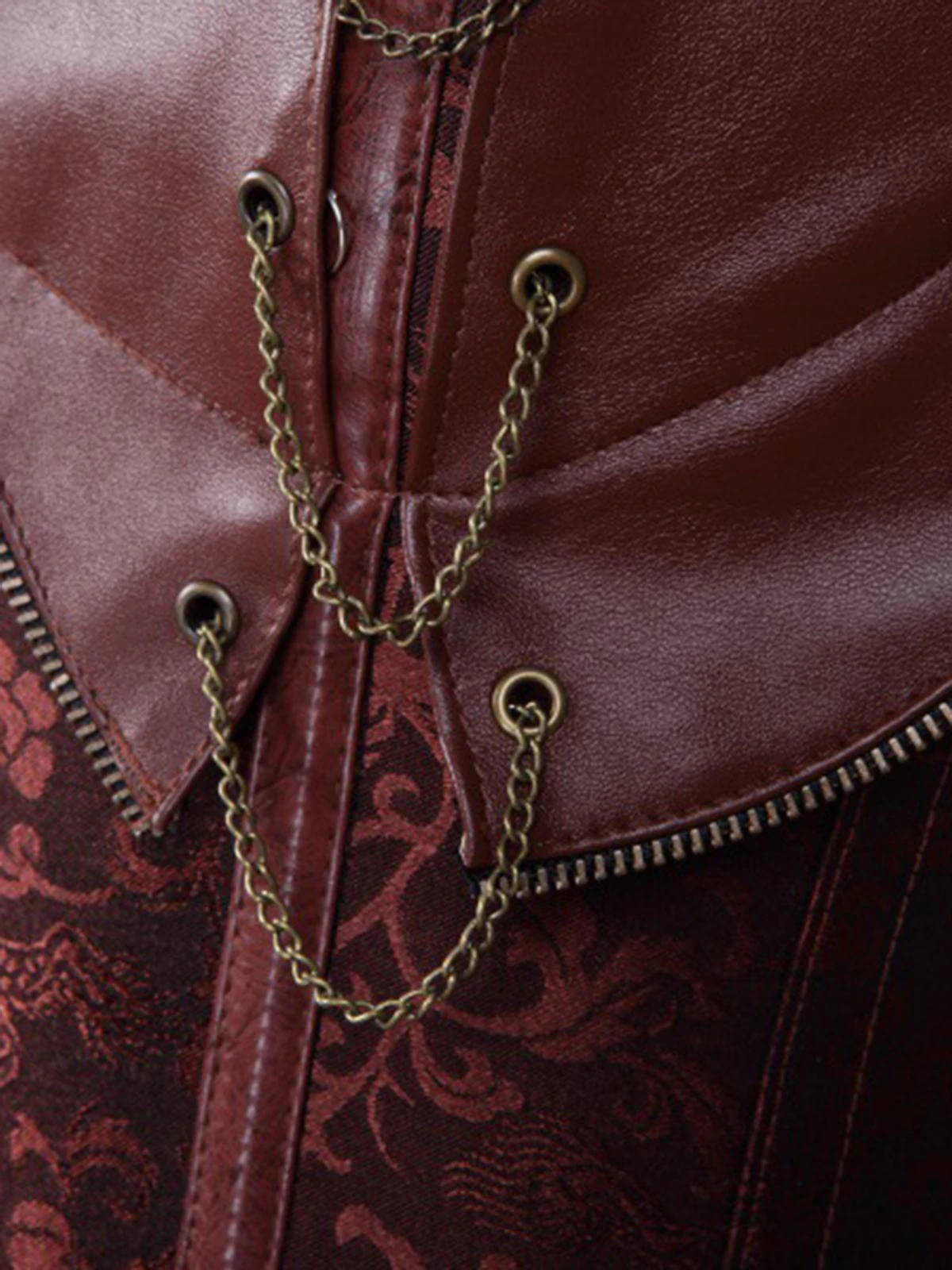 Steampunk Halter Leather Gothic Corset 6 Steampunk Halter Leather Gothic Corset - Image 4