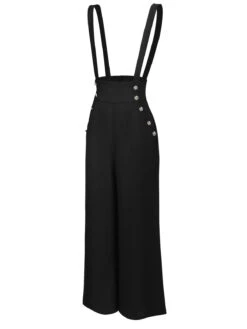 Black 1930s Solid Suspender Pants -Retro Pulse Shop IMG 8110 2fb715e2 5262 4813 9379 b5352cee1880