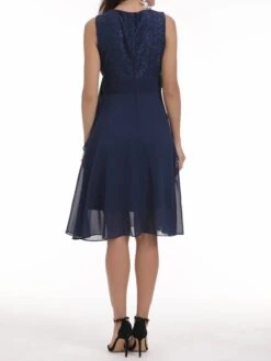 1950s Solid Lace Sleeveless Swing Dress -Retro Pulse Shop NB 8