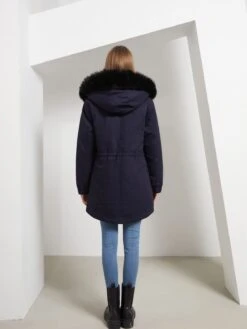 1950s Solid Zipper Fur Trimmed Coat -Retro Pulse Shop NB5