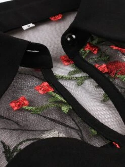 Black 1950s Lace Ruffle Swing Dress -Retro Pulse Shop O1CN01FHKHJu1ktspqHRQHf 1941304742 0 cib