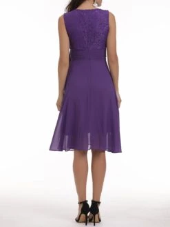 1950s Solid Lace Sleeveless Swing Dress -Retro Pulse Shop PU 6