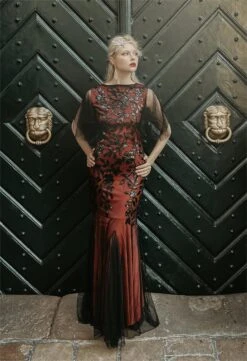 [US Warehouse] Wine Red 1920s Sequin Maxi Gowns Dress -Retro Pulse Shop SCH000313 WR S 8
