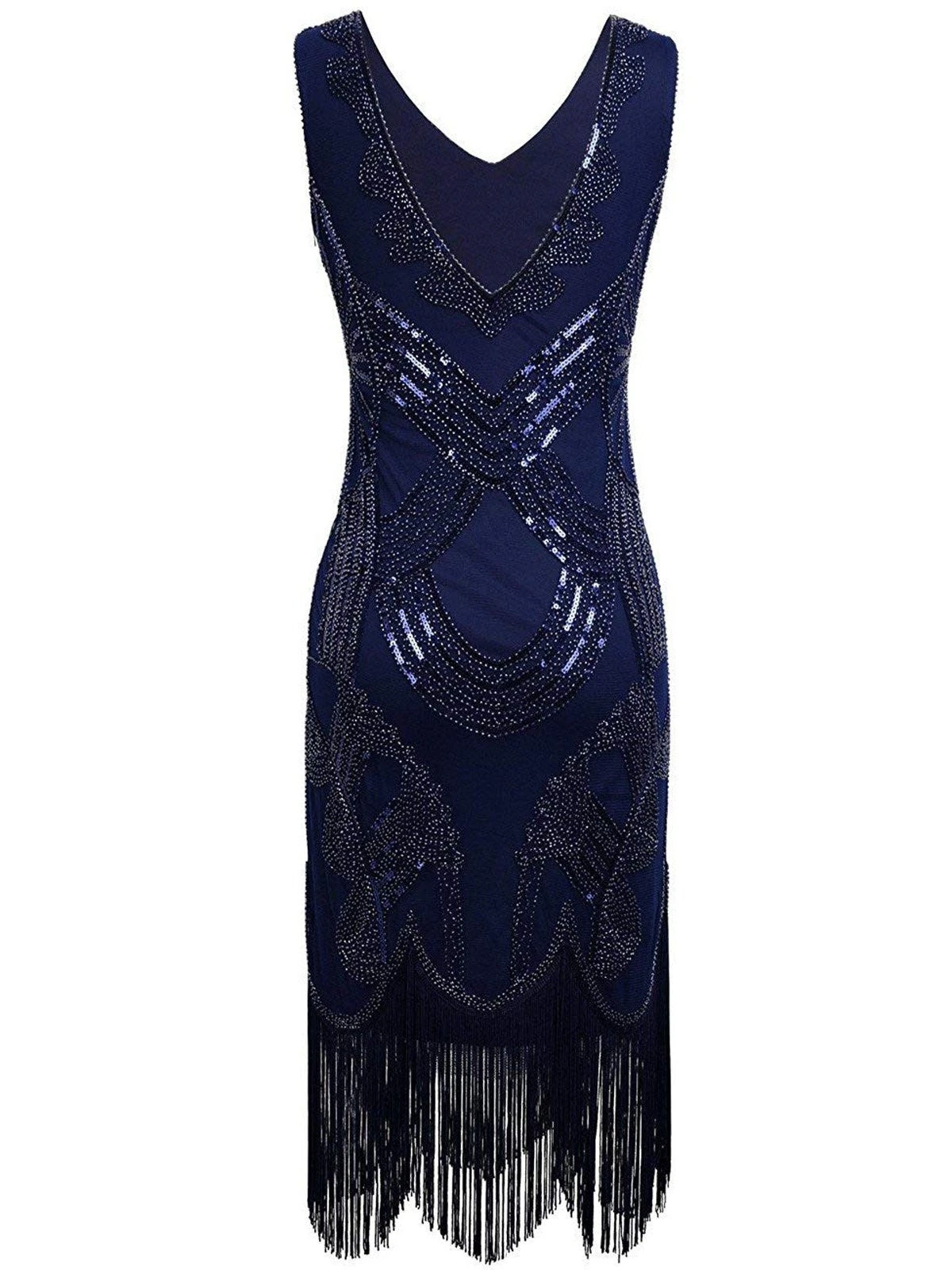 Blue 1920s Sequin Flapper Dress 5 Blue 1920s Sequin Flapper Dress - Image 3