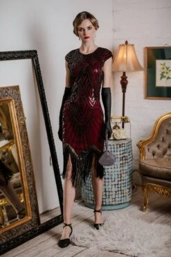 [US Warehouse] Blue 1920s Tassel Gatsby Flapper Dress -Retro Pulse Shop SCH000323 R 1