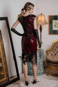 [US Warehouse] Red 1920s Sequin Beaded Fringed Dress -Retro Pulse Shop SCH000323 R 2 77410f6b e9e4 4ef0 af45 73455a97550d