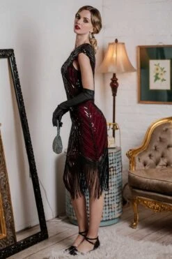 [US Warehouse] Red 1920s Sequin Beaded Fringed Dress -Retro Pulse Shop SCH000323 R 3 5865473a 52c1 405f 9a62 4890b2aaefda