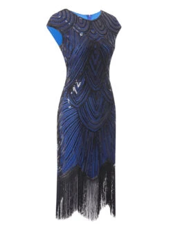 Blue 1920s Sequin Beaded Fringed Dress -Retro Pulse Shop SCH000323 SB 3 8959b83b 344e 4739 ade0 bbee442bfbeb