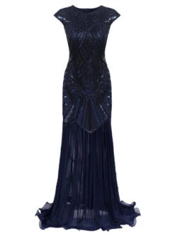 1920s Embroidery Sequin Maxi Dress -Retro Pulse Shop SCH000377 BL 1 eb3fed26 e637 4bd2 95ec bd75649d3f09