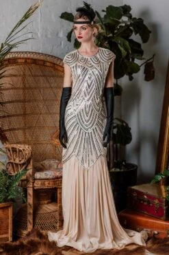 1920s Embroidery Sequin Maxi Dress -Retro Pulse Shop SCH000377 PP 2 095c03c8 557a 44c3 abae d56cbe57ff62