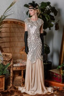 1920s Embroidery Sequin Maxi Dress -Retro Pulse Shop SCH000377 PP 3 e99e710f e117 4979 944a 232b19c75e2c