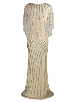 1920s Mesh Sequined Cape Maxi Dress 23 1920s Mesh Sequined Cape Maxi Dress -Retro Pulse Shop SCH000412 AP 4 4a2db3a8 20f7 448f b7b8 fd3a7da610e2