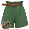 Dark Green 1960s Solid Vintage Shorts 2 Dark Green 1960s Solid Vintage Shorts -Retro Pulse Shop SCH000641 01