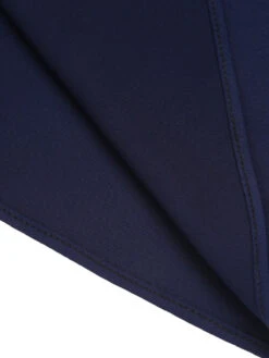 Navy Blue 1950s Striped Patchwork Dress -Retro Pulse Shop SCH000659 6