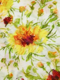 Yellow 1950s Sunflower Jacquard Pants -Retro Pulse Shop SCH000693 6