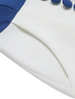 Blue 1950s Patchwork Halter Navy Romper -Retro Pulse Shop SCH000701 5