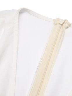 White & Dark Green 1930s Back Bow Jumpsuit -Retro Pulse Shop SCH000762 4