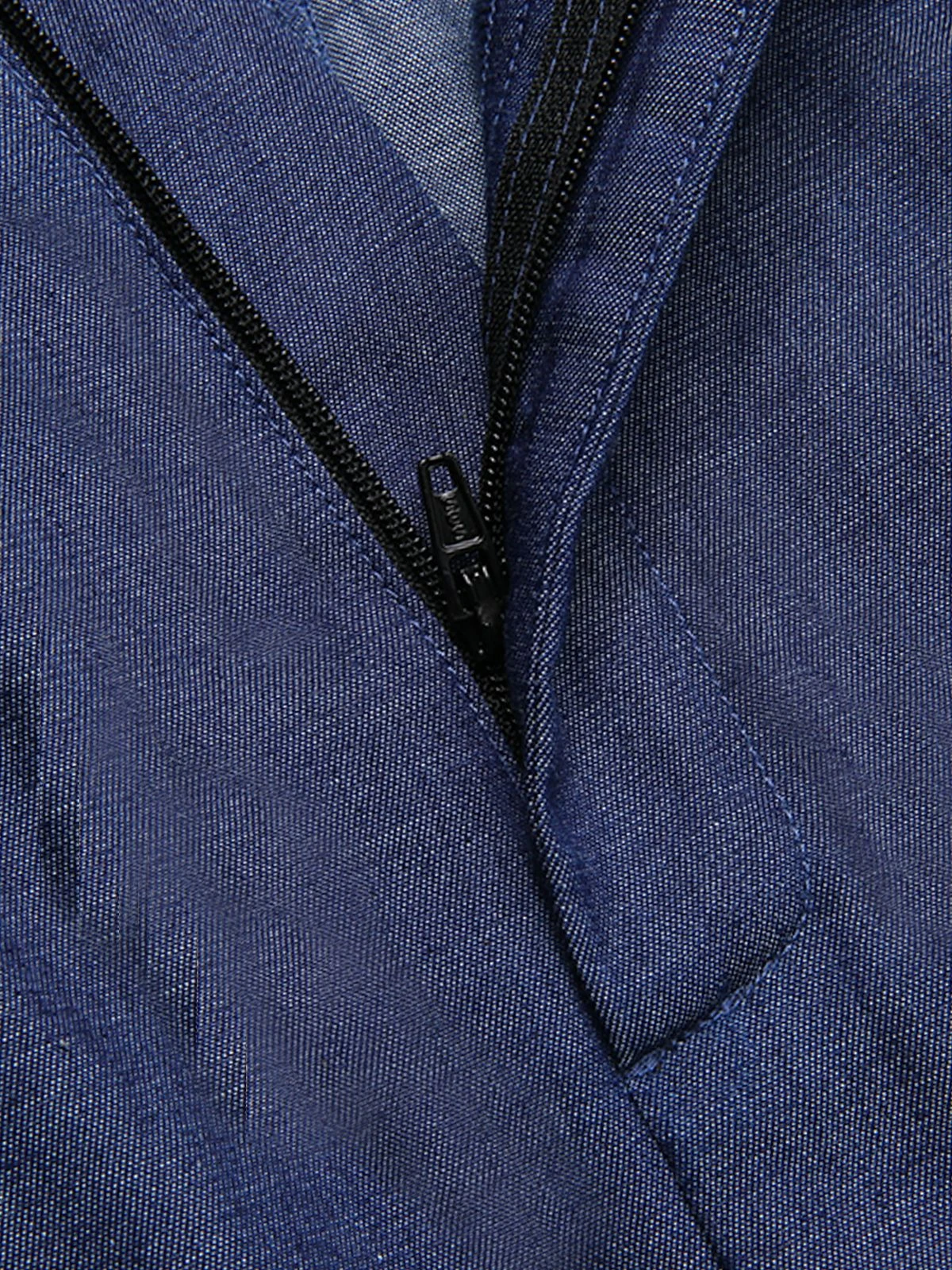 Navy Blue 1930s Cowboy Solid Strap Jumpsuit 9 Navy Blue 1930s Cowboy Solid Strap Jumpsuit - Image 7