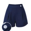 Navy Blue 1950s Solid Button Shorts