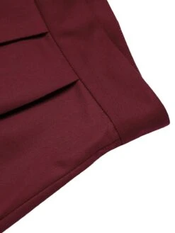 Red 1950s Pleated Turn Over Shorts 13 Red 1950s Pleated Turn Over Shorts -Retro Pulse Shop SCH000882 4 compressed