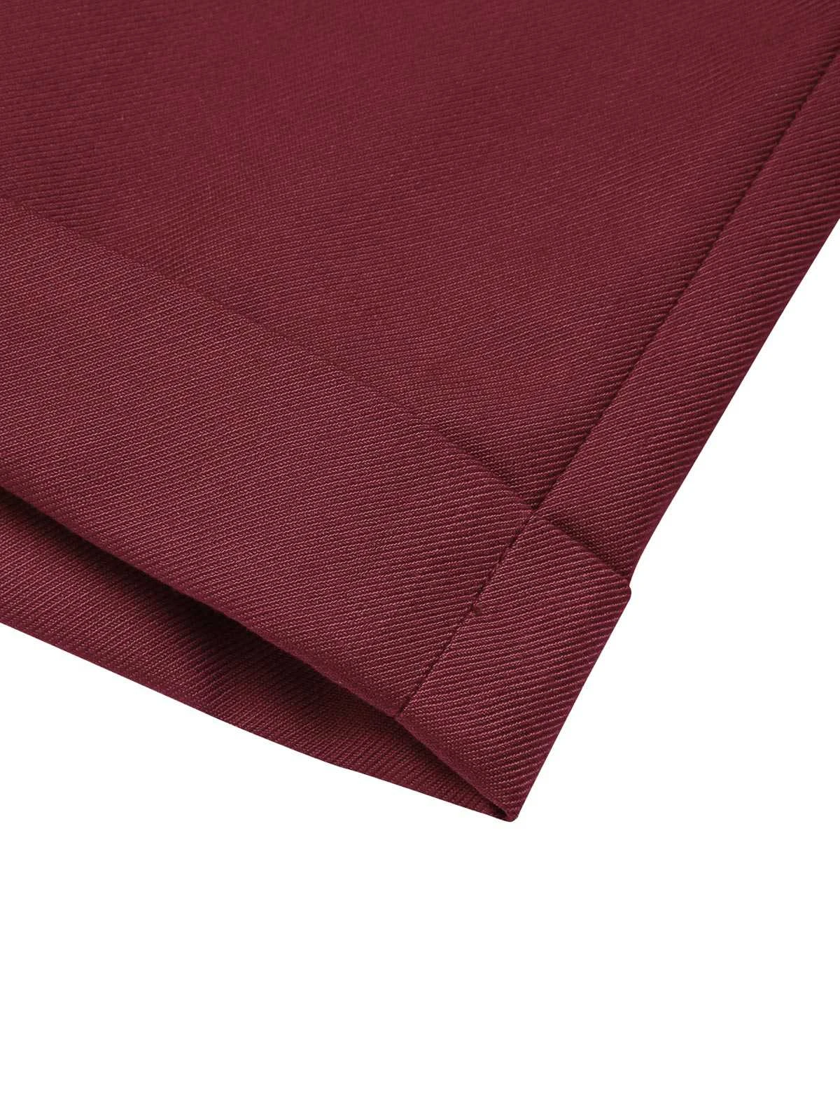 Red 1950s Pleated Turn Over Shorts 9 Red 1950s Pleated Turn Over Shorts - Image 7