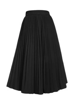 Black 1950s Elegant Pleated Skirt -Retro Pulse Shop SCH000907 3