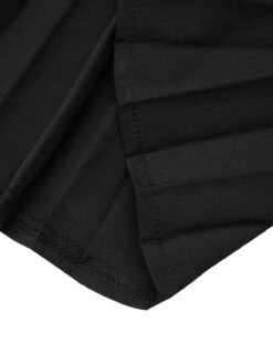 Black 1950s Elegant Pleated Skirt -Retro Pulse Shop SCH000907 5