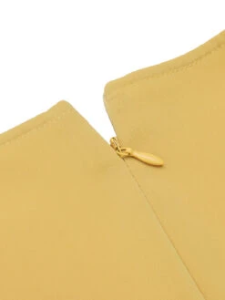 Yellow 1950s Plaid Rose Panel Raglan Dress -Retro Pulse Shop SCH000985 5