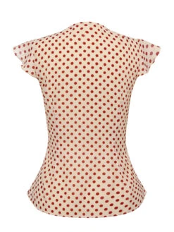 1950s Red Polka Dot Fly Sleeve Blouse -Retro Pulse Shop SCH001018 3