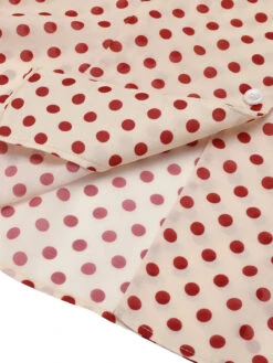2PCS 1950s Red Polka Dot Blouse & Burgundy Pants -Retro Pulse Shop SCH001018 SCH001019 5