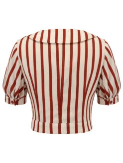 [Pre-Sale] 2PCS Green 1950s Striped Blouse & Pleated Skirt -Retro Pulse Shop SCH001027top 3 1