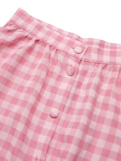2PCS 1950s Pink Plaid Skirt & Romper With Belt -Retro Pulse Shop SCHL000092 4 06f36f9e fd97 4ff0 849a 3b09917e7293