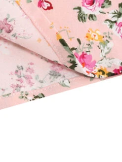 1950s Floral Lace-Up Shoulder V-Neck Swing Dress 36 1950s Floral Lace-Up Shoulder V-Neck Swing Dress -Retro Pulse Shop SCHL000114 P 6