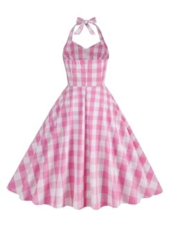 2PCS Parent-child Outfit-1950s Plaid Halter Swing Dress -Retro Pulse Shop SCHL000115 P 3 c7c0b758 a4f2 4f29 8439 9499f51c2d36