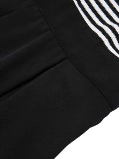 Black 1950s Stripe Lapel Halter Patchwork Dress -Retro Pulse Shop SCHL000146 5 compressed