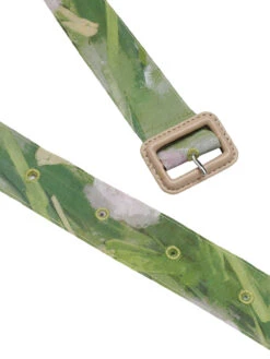 Green 1960s Oil-Painting Rose Dress -Retro Pulse Shop SCHL000562 7