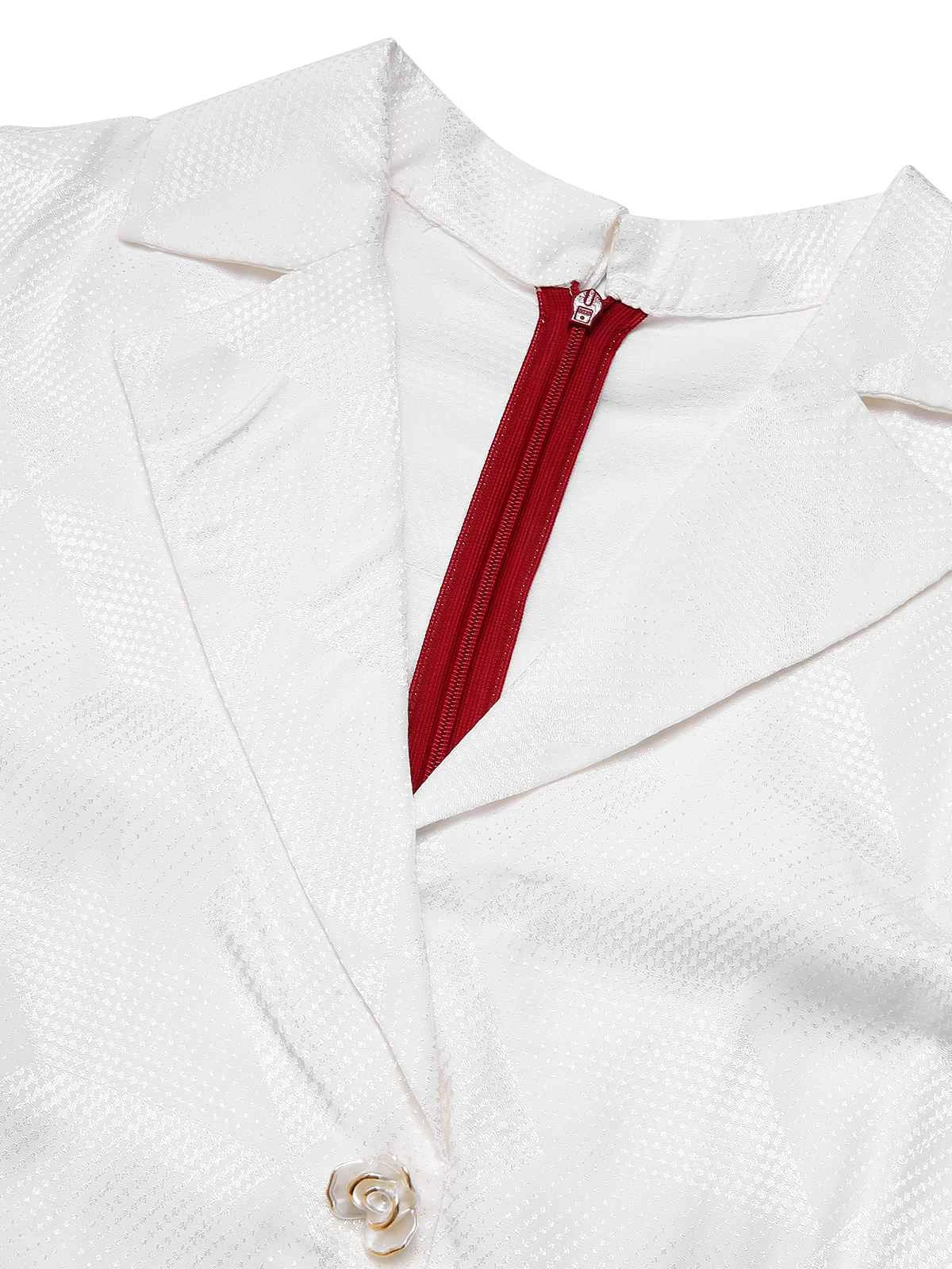 Red & White 1930s Sleeveless Slit Fishtail Dress 7 Red & White 1930s Sleeveless Slit Fishtail Dress - Image 5