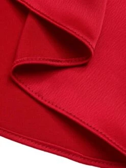 Red & White 1930s Sleeveless Slit Fishtail Dress -Retro Pulse Shop SCHL000566 6 compressed