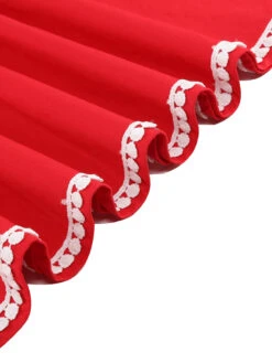 Red 1950s Lace Strap Swing Dress -Retro Pulse Shop SCHL000670 R 5