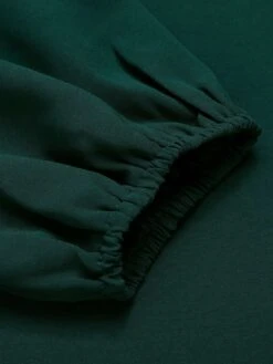 Green 1950s Lantern Sleeve Wrap V-Neck Dress 15 Green 1950s Lantern Sleeve Wrap V-Neck Dress -Retro Pulse Shop SCHL000775 6